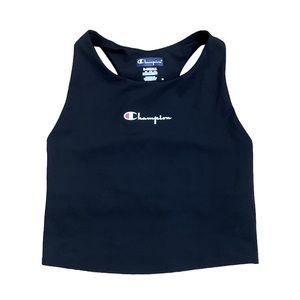 Champion Women’s Racerback Cropped Black Sports Tank
